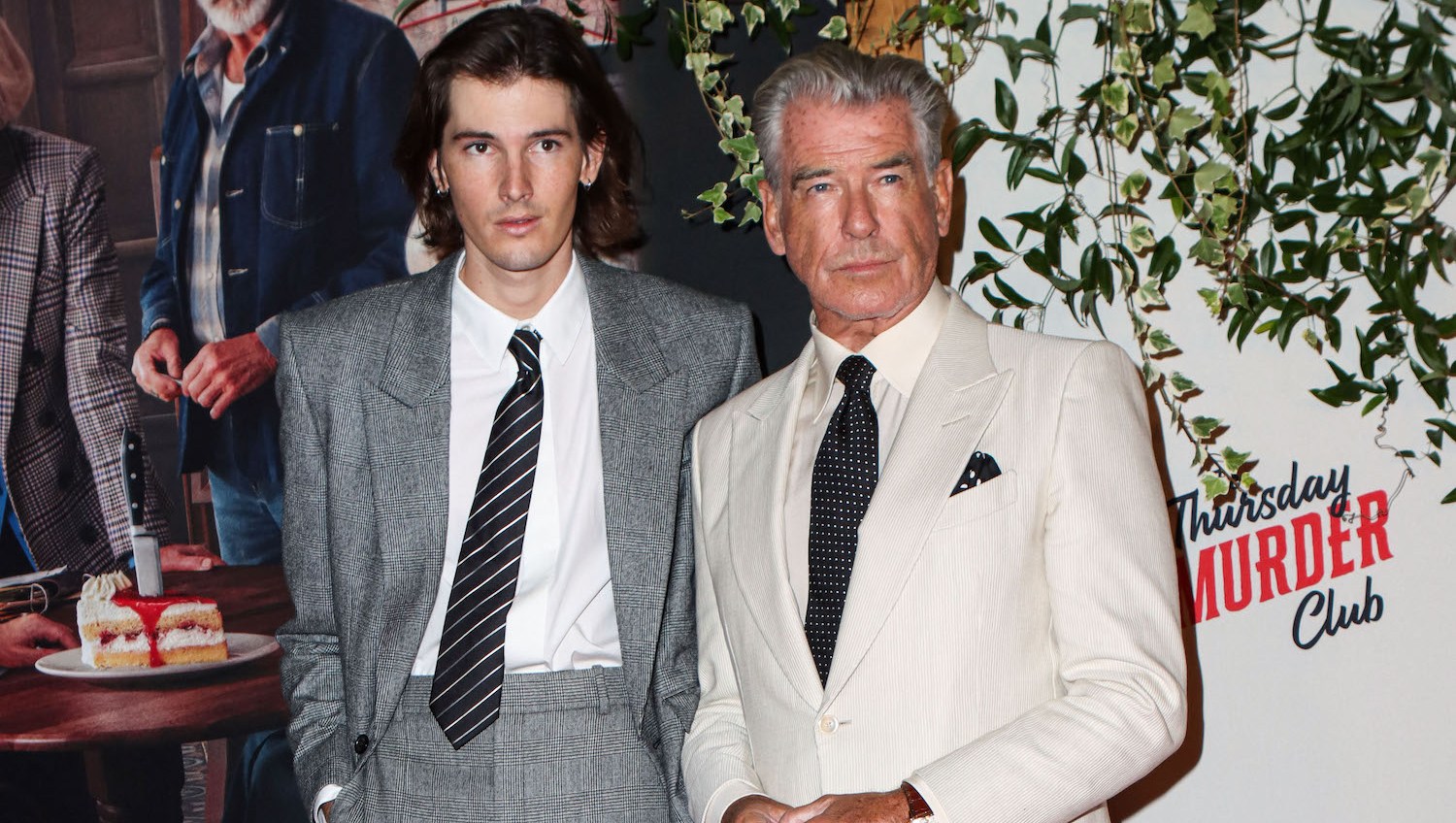 Pierce Brosnan Makes Rare Red Carpet Appearance with Son Dylan