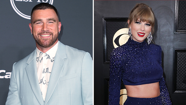 Travis Kelce Steps Out in Striped Outfit &amp; Fans Compare it to Girlfriend Taylor Swift’s ‘Anti-Hero’ Look