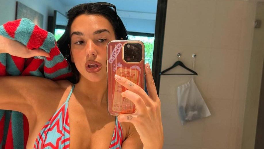 Dua Lipa’s Sexy Swimwear Collection: Gucci Tops, Thong Bottoms, More