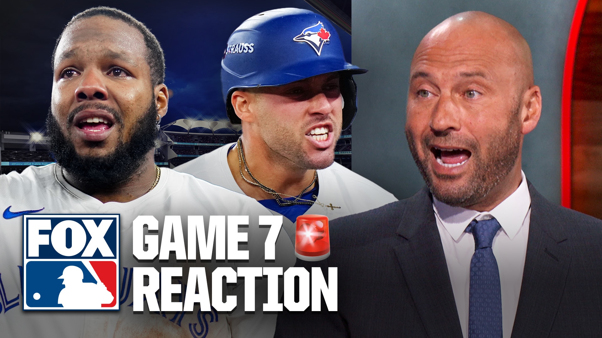 BLUE JAYS WORLD SERIES BOUND 🚨 Derek Jeter, A-Rod &amp; Big Papi react to EPIC ALCS Game 7