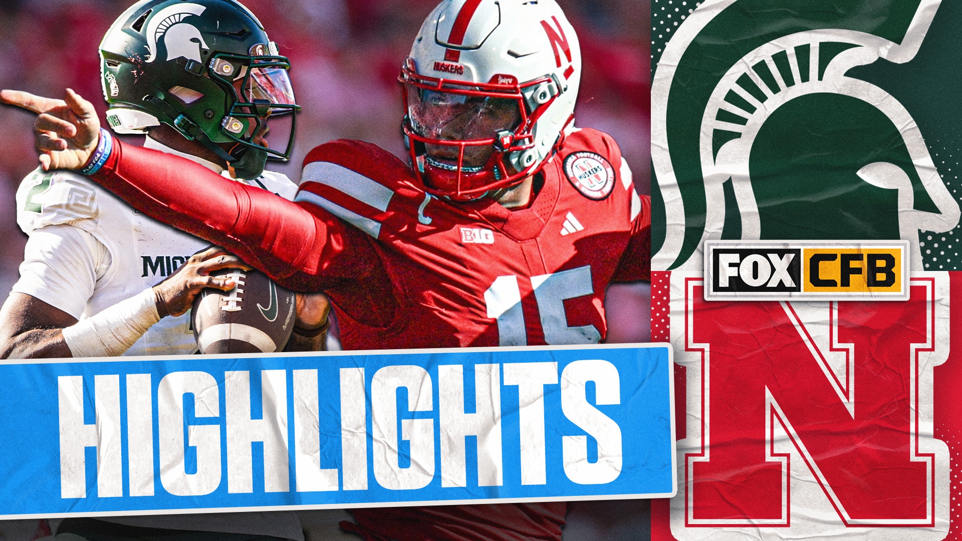 Michigan State Spartans vs. Nebraska Cornhuskers Highlights | FOX College Football