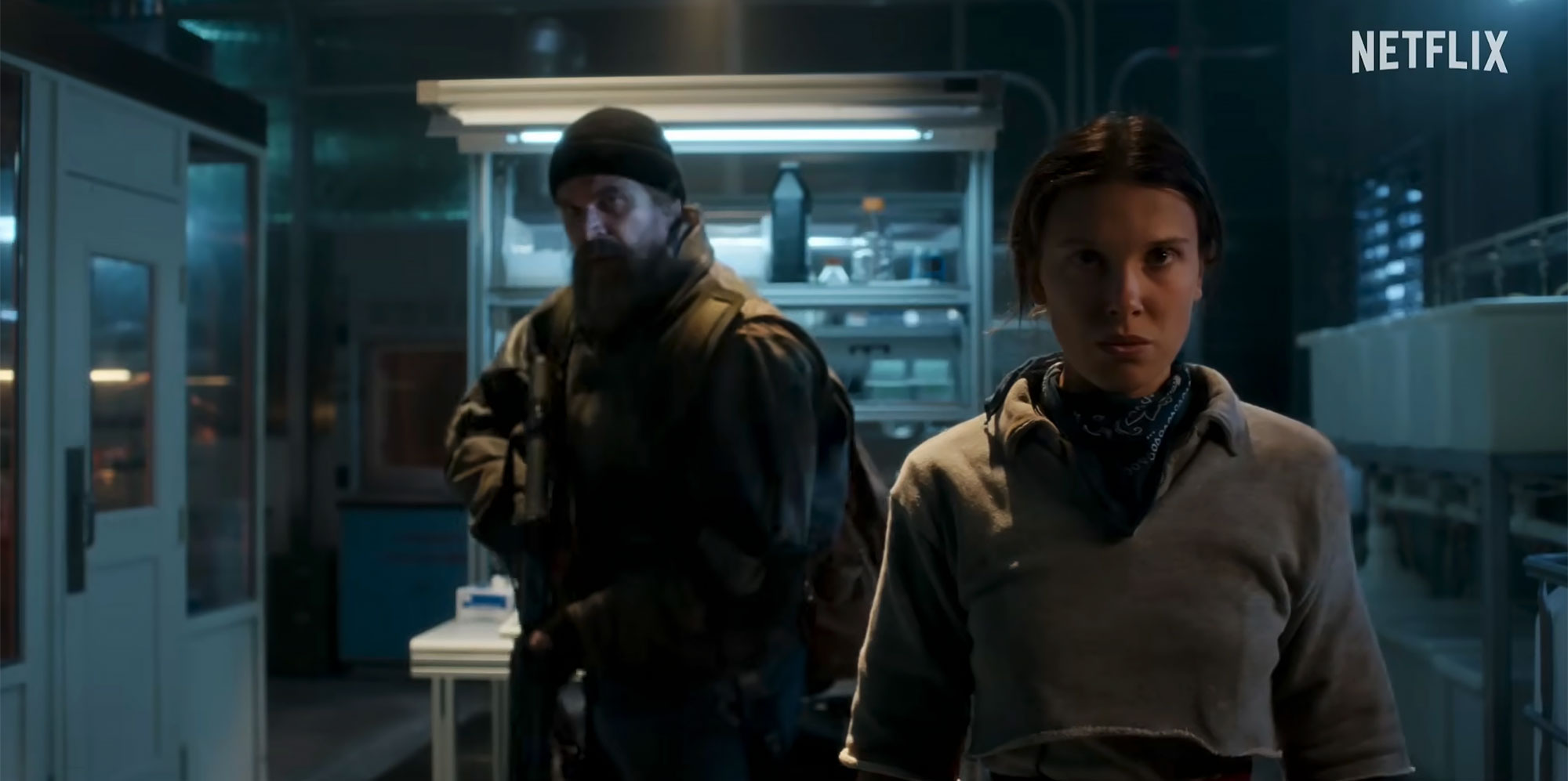 David Harbour Is Barely in 'Stranger Things' Trailer After Lily Allen Album