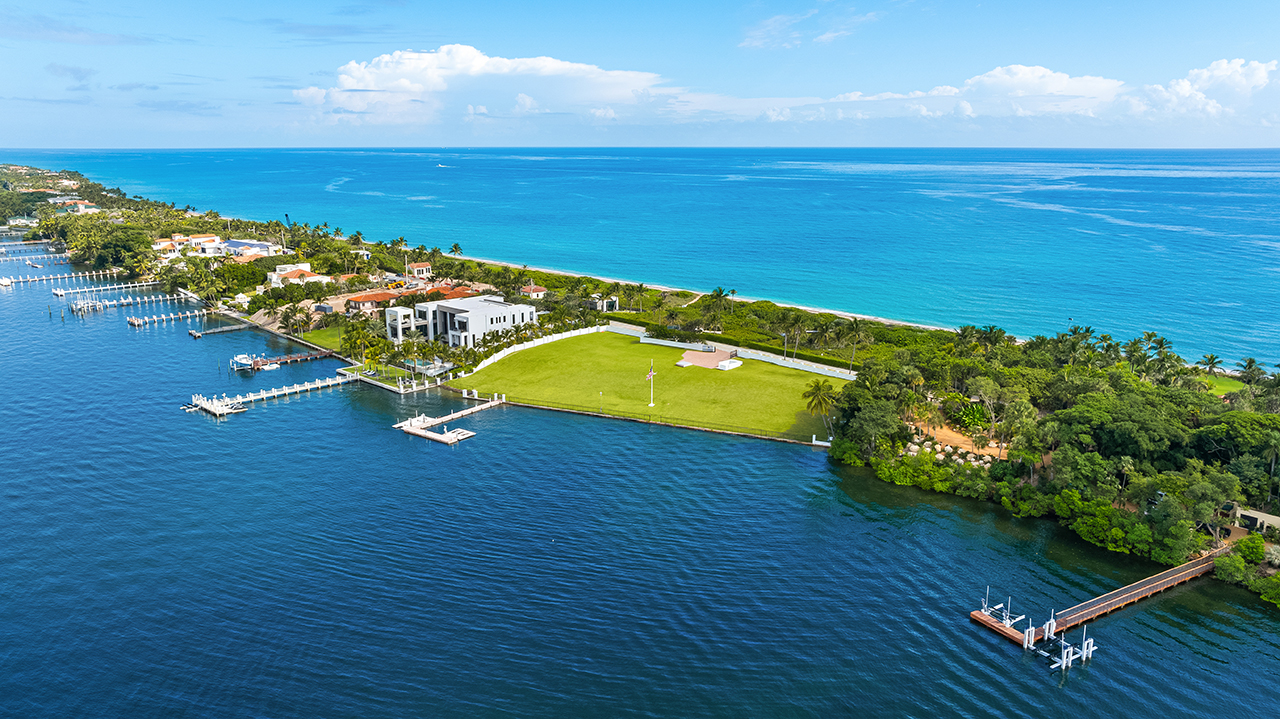 Once planned as America’s most expensive new home, $75M estate lists beside Larry Ellison’s Florida mansion