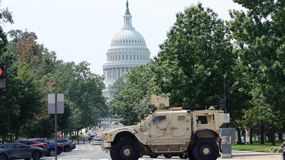National Guard military vehicle collides with civilian car in DC's Capitol Hill neighborhood