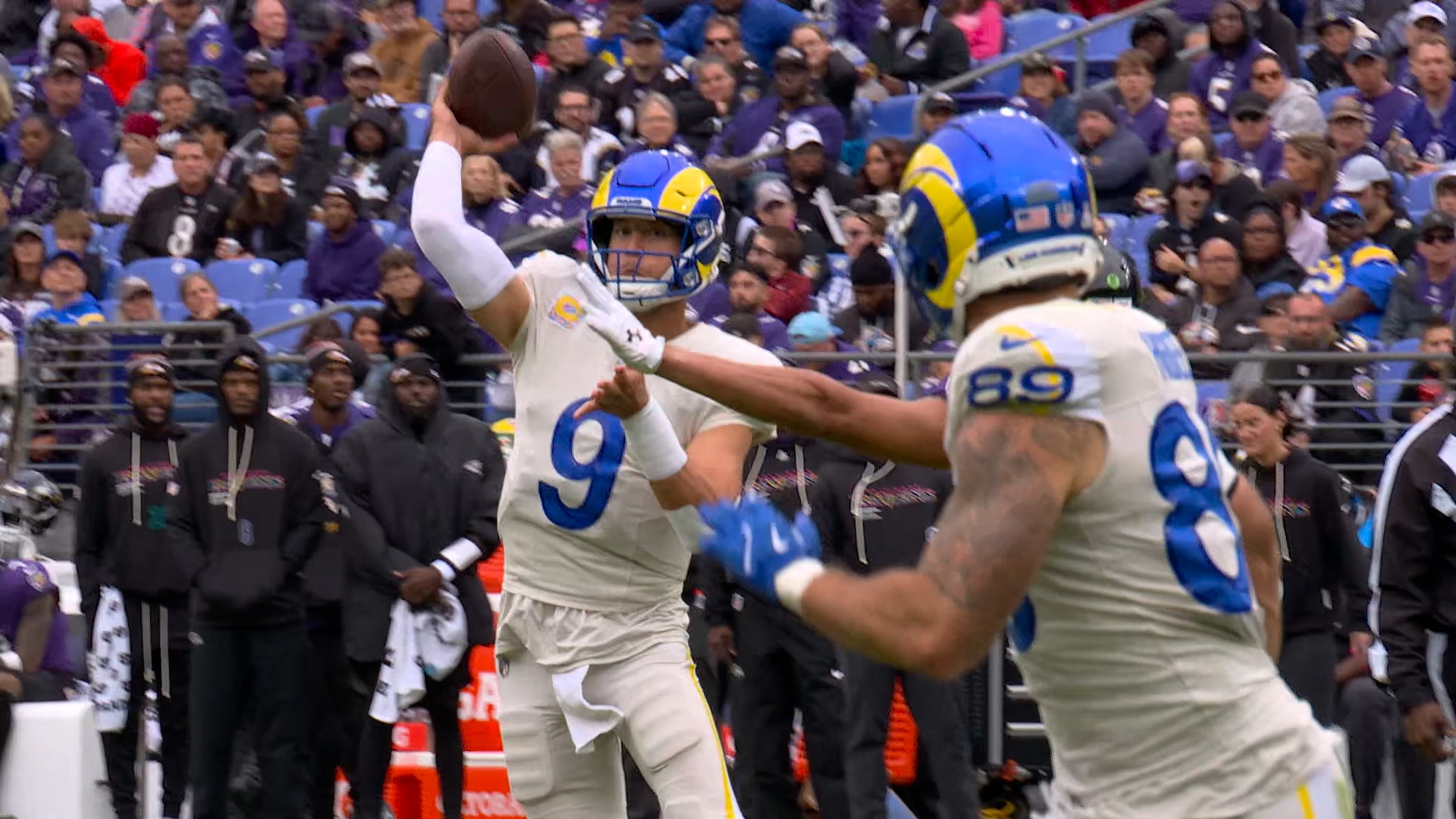 Matthew Stafford finds Tyler Higbee for eight-yard TD, extending Rams' lead over Ravens | NFL Highlights