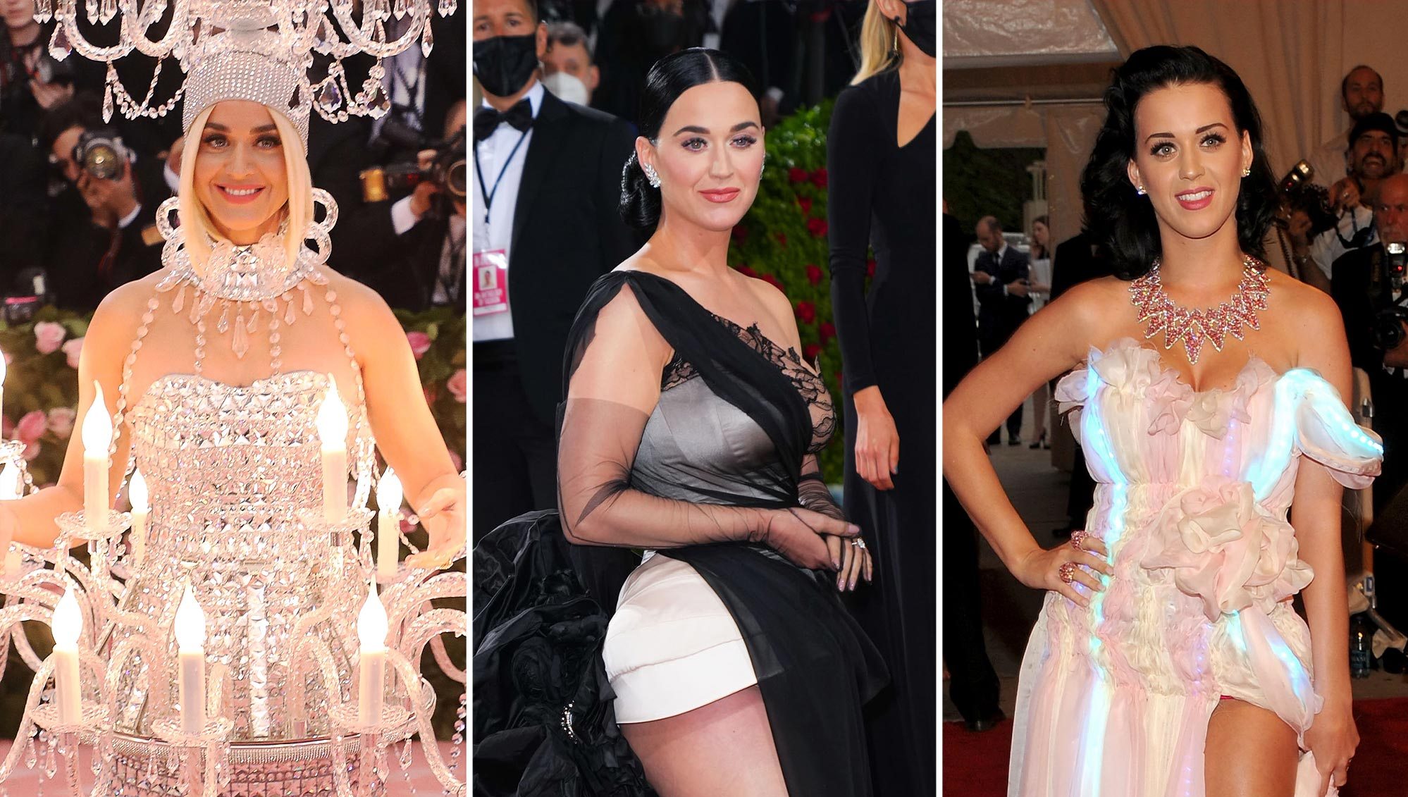 Katy Perry’s Met Gala Evolution: Chandelier Dresses, Larger-Than-Life Wings