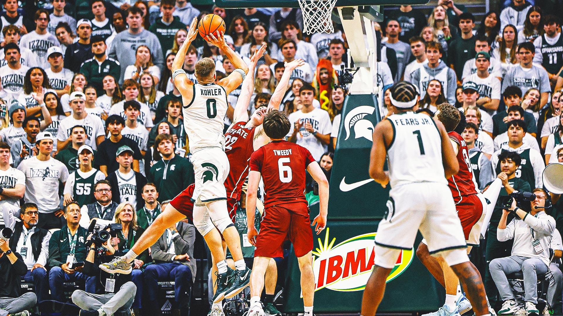 Jaxon Kohler Scores 16 Points in No. 22 Michigan State's 80-69 Win Over Colgate