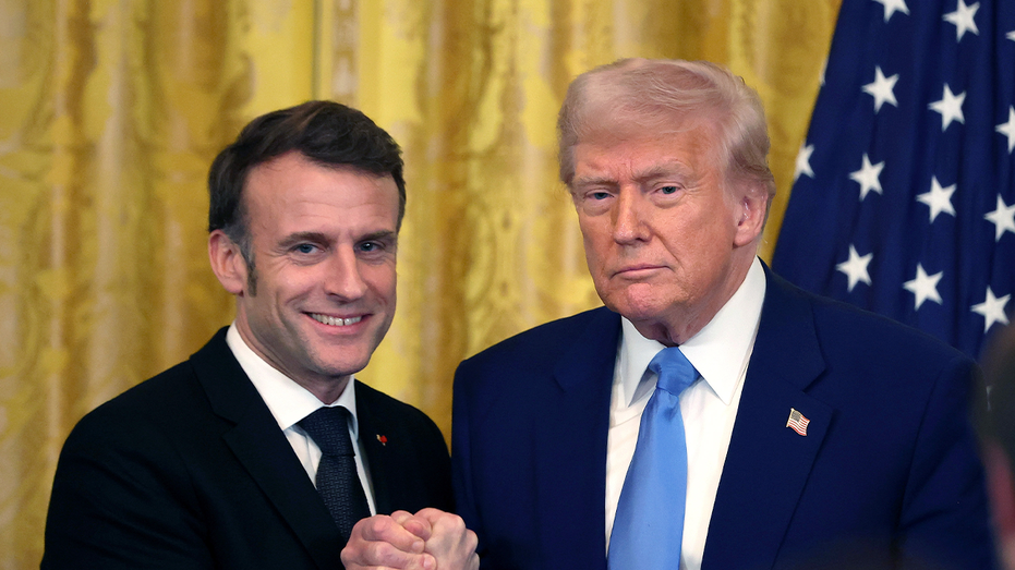 Trump whispers ‘crazy’ Putin deal theory to Macron in hot mic moment