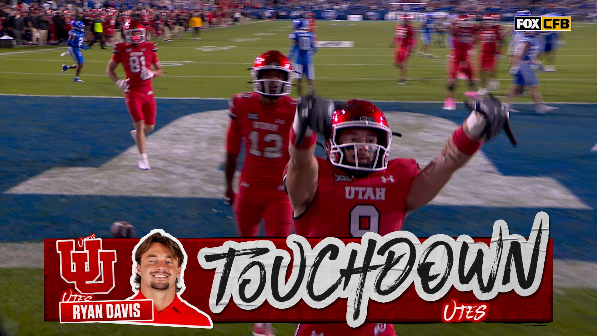 Utah's Devon Dampier finds Ryan Davis for an 11-yard TD, tying game vs. BYU