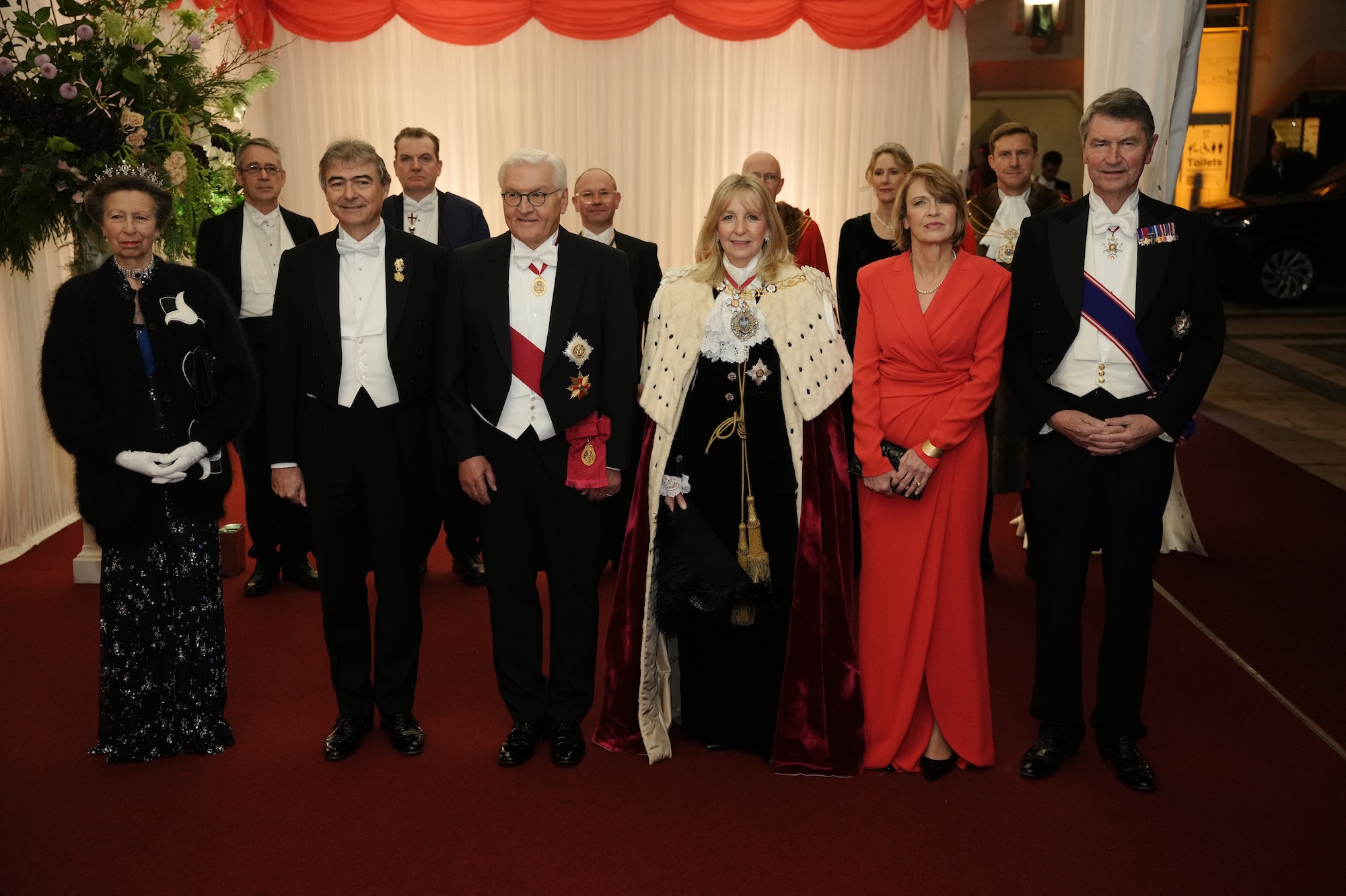 Princess Anne Wears Her Favorite Diamond Festoon Tiara at a State Banquet
