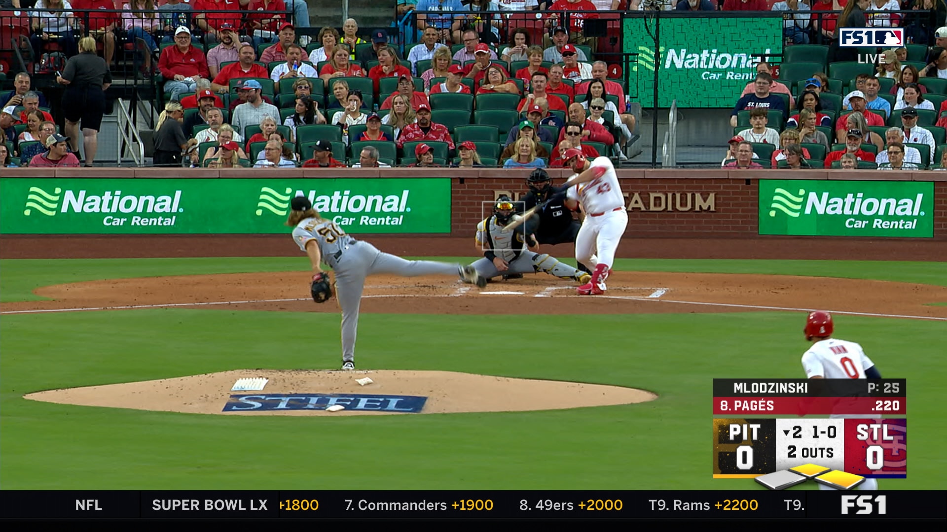 Pedro Pagés singles to drive in run, giving Cardinals lead over Pirates