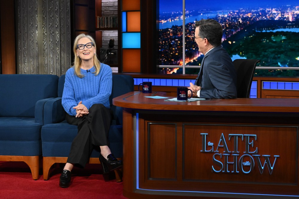 Spotted: Meryl Streep Wore the Iconic Cerulean Blue Sweater