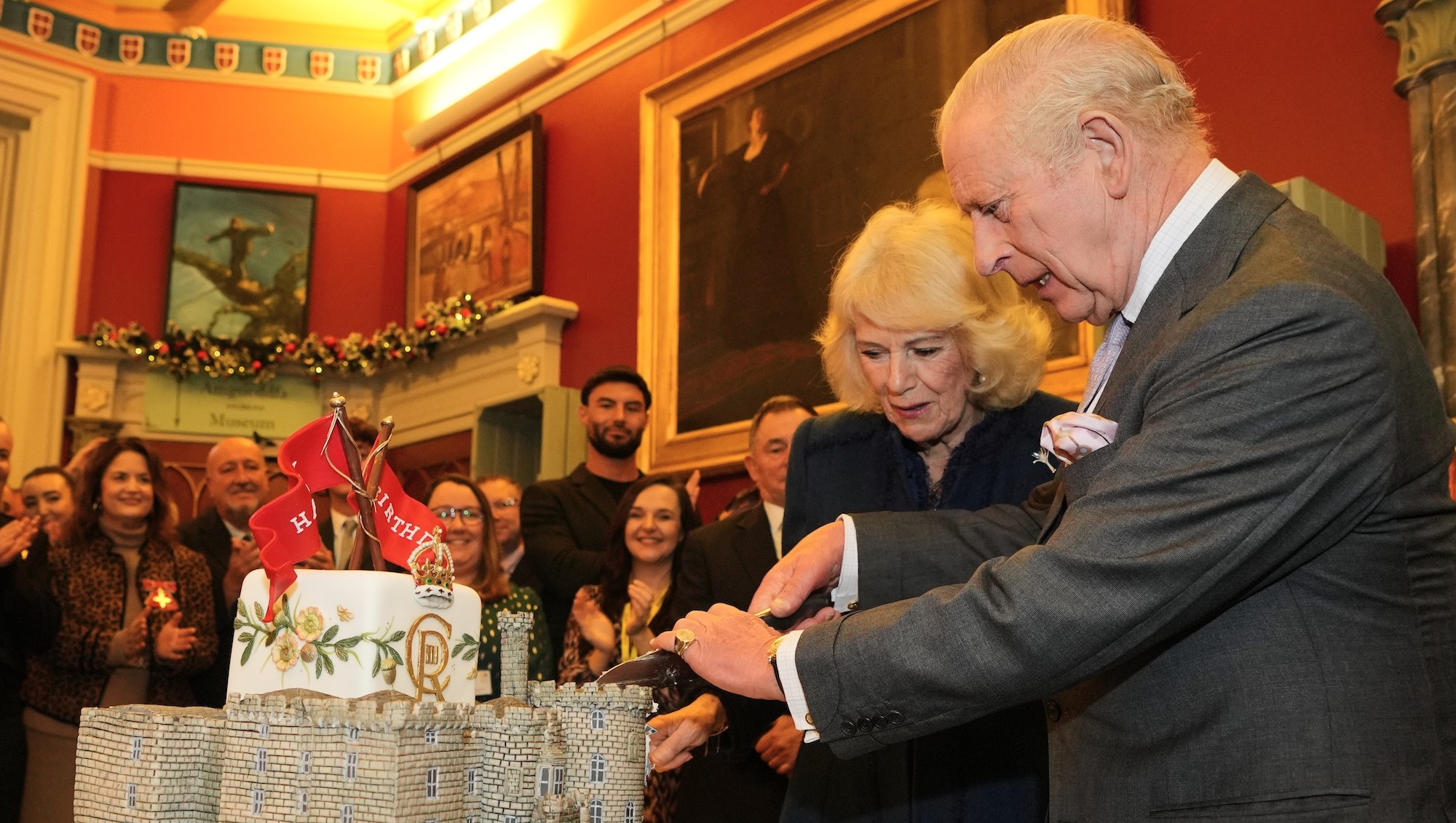 King Charles III Celebrates 77th Birthday With Cake and a New Portrait