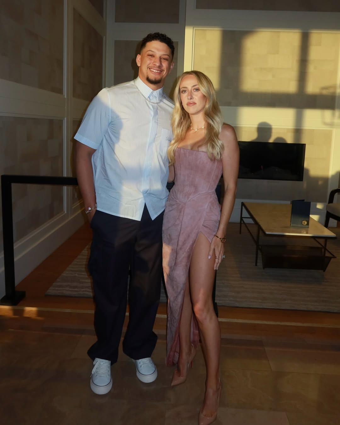 Brittany Mahomes Rocks Dress With Thigh-High Slit on Date Night With Patrick