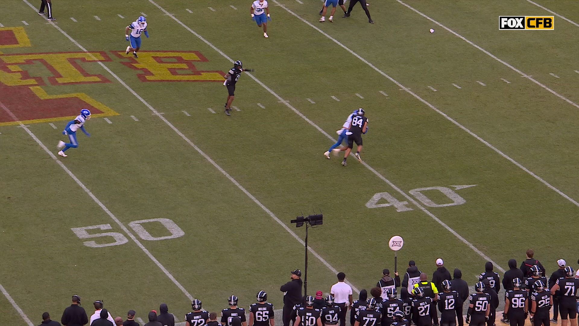 Faletau Satuala gets the interception and takes it 40-yards for a TD, extending BYU's lead over Iowa State