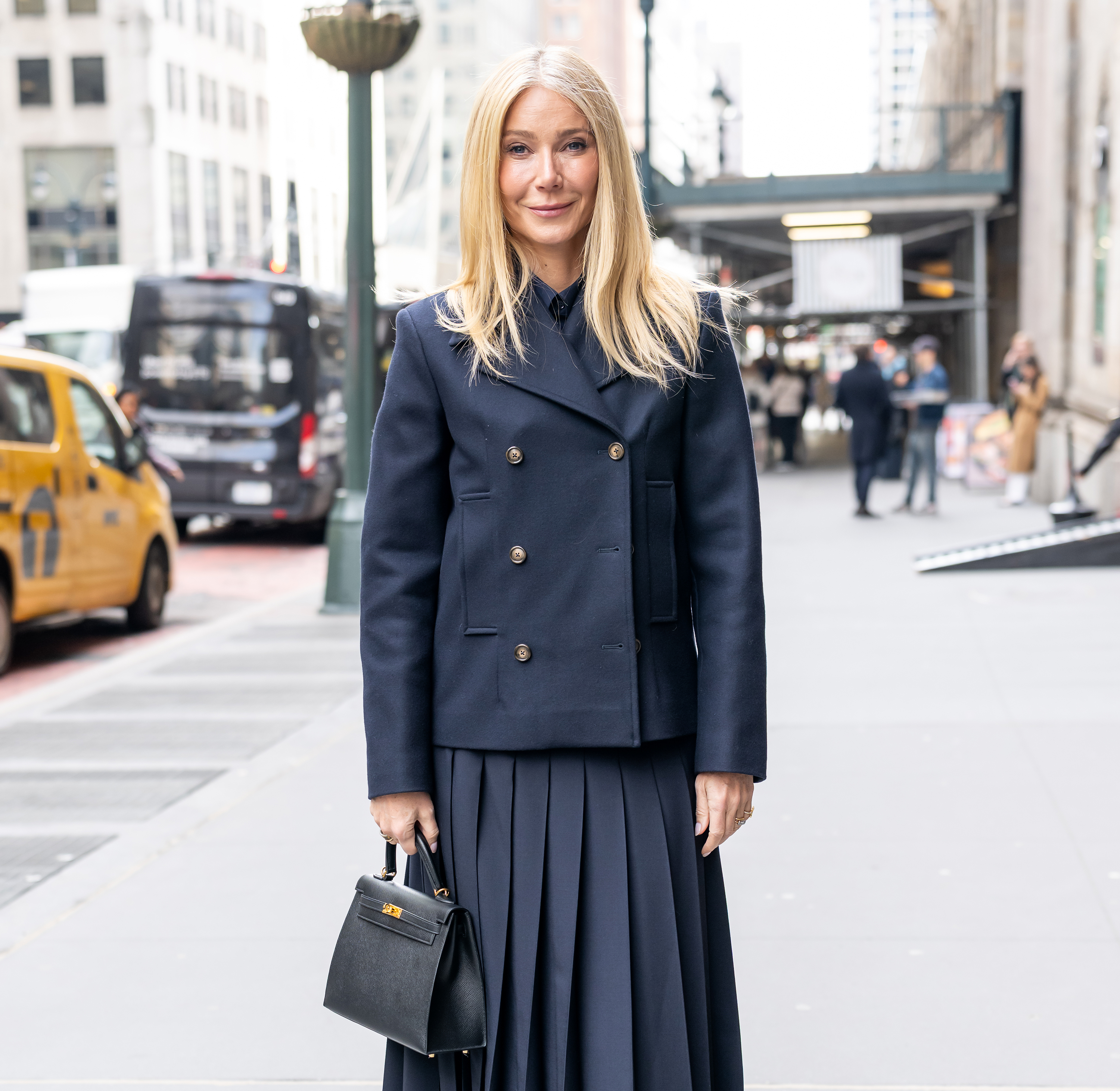 Gwyneth Paltrow's Chic Navy Layer Is Perfect for Spring