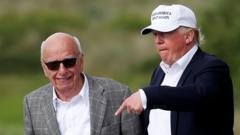 Trump sues Murdoch and Wall Street Journal for $10bn over Epstein article