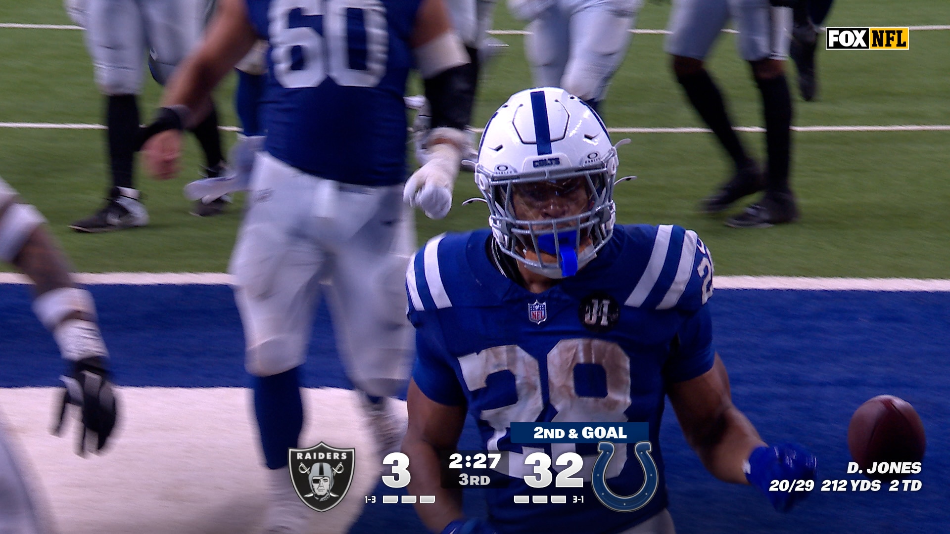 Jonathan Taylor rushes for his third TD of the game, extending Colts' lead over Raiders | NFL Highlights