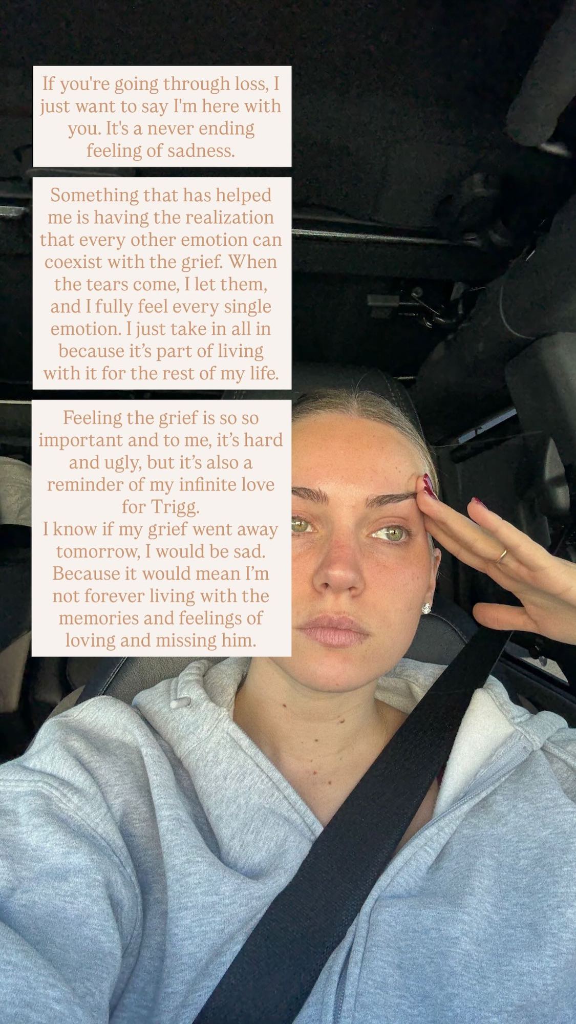 Emilie Kiser Shares Candid Post About Grief After Son Trigg's Death