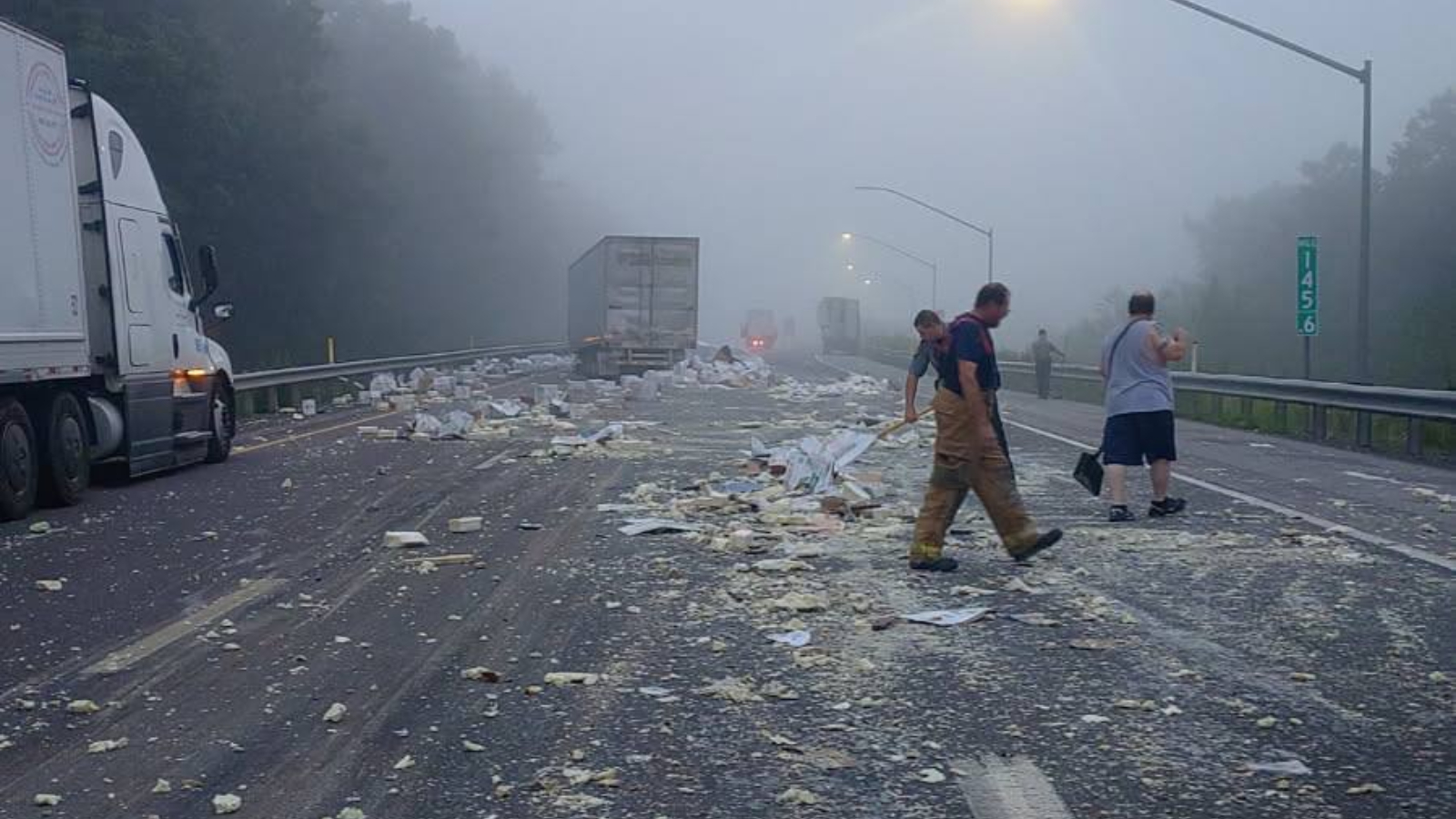 Central Pennsylvania Truck Crash Leaves Highway Covered In Mozzarella Cheese