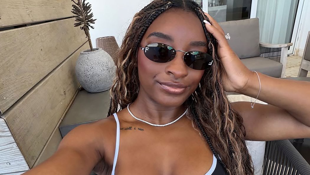 Simone Biles Shows Off 'And Still I Rise' Tattoo in Bikini After Health Scare