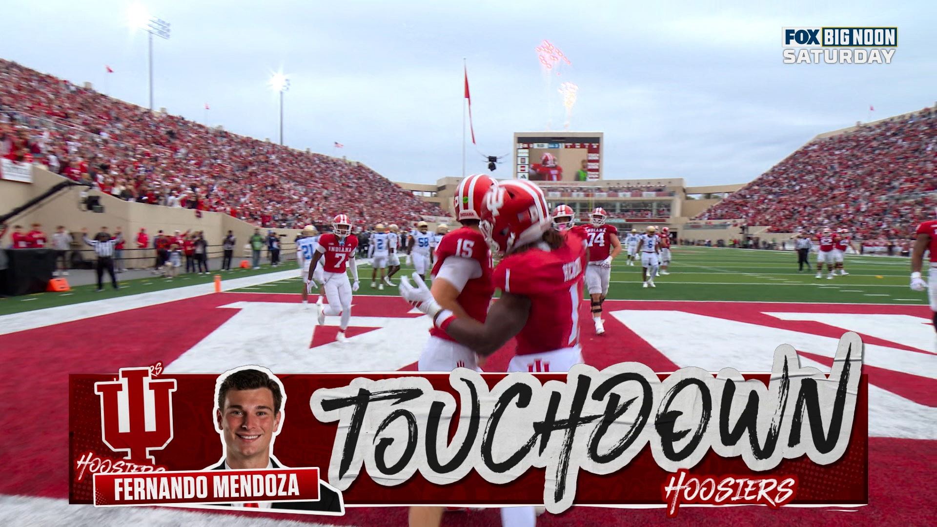 Fernando Mendoza scrambles for a 20-yard TD to extend Indiana's lead over UCLA