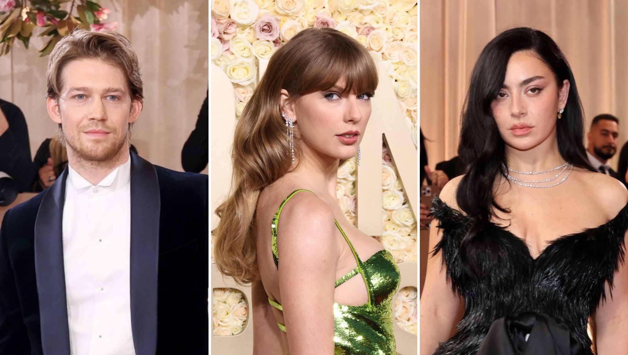 Joe Alwyn, Charli XCX Can't Escape Taylor Swift at Golden Globes: Reactions