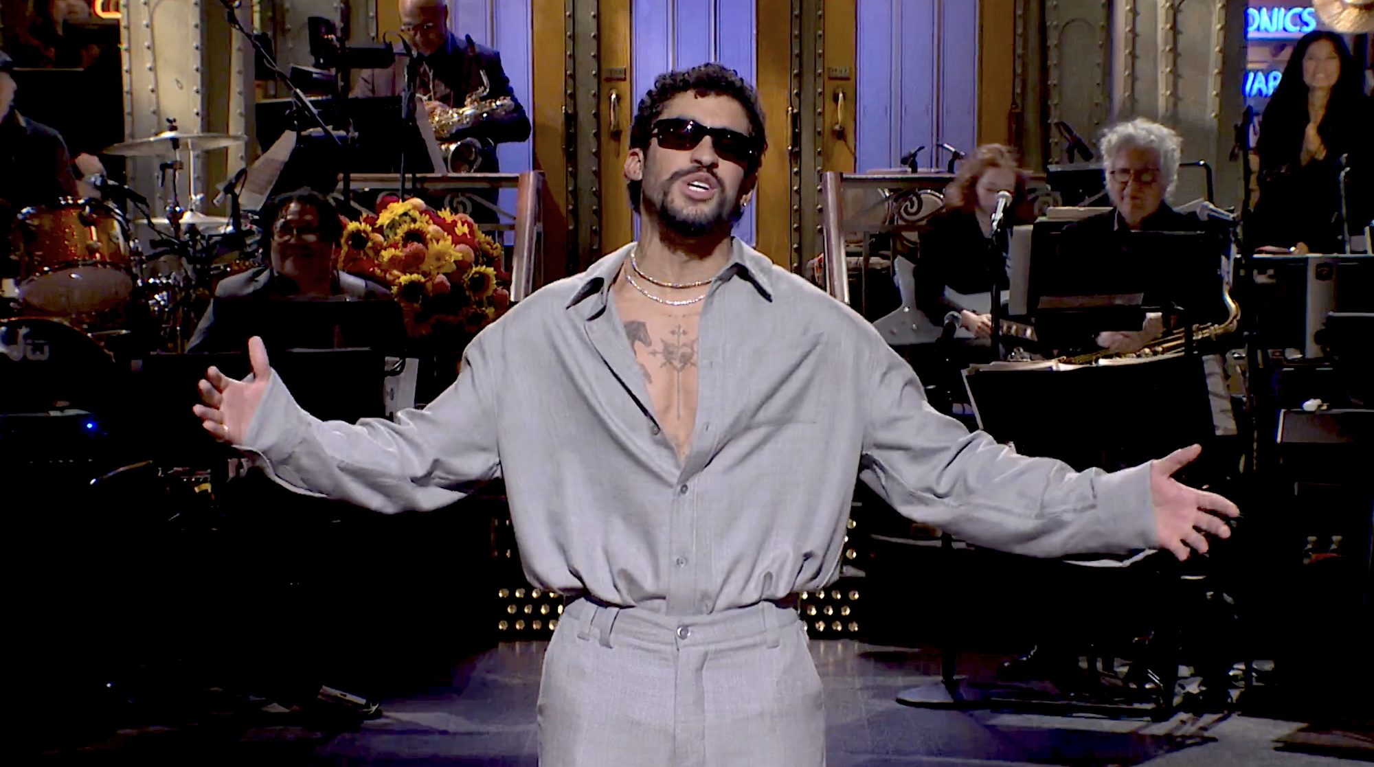 Bad Bunny Addresses Super Bowl Halftime Backlash on ‘Saturday Night Live’