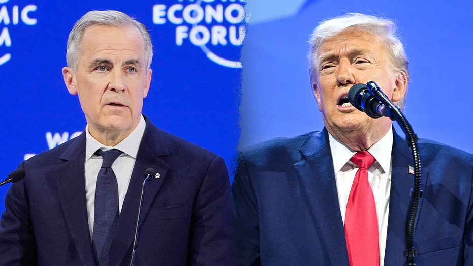 Trump challenges Carney at Davos, asserts Canada should be 'grateful' for Golden Dome missile defense