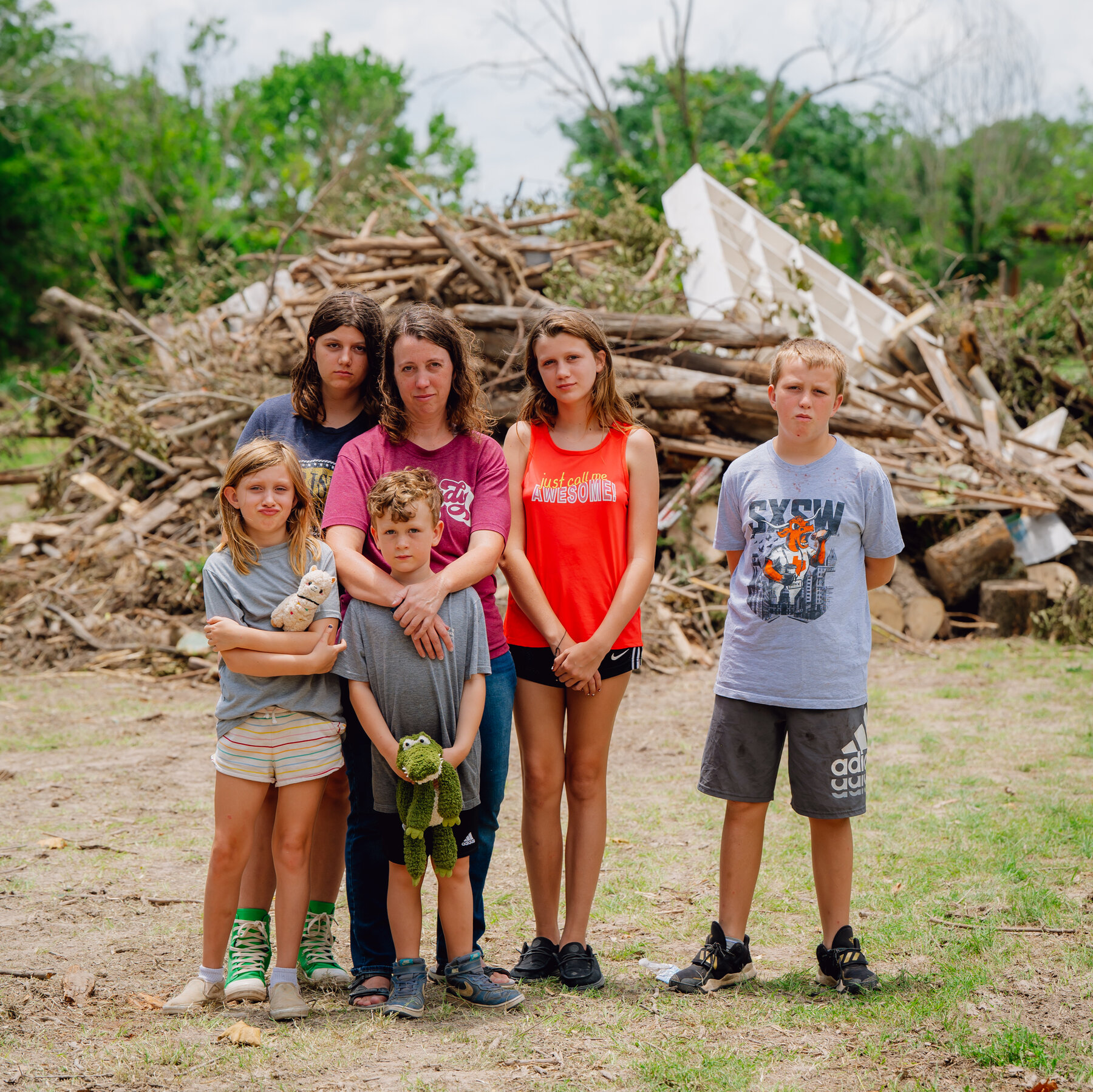 Texas Flood Survivors: Mother of Five Returns to Cabin in Ruins