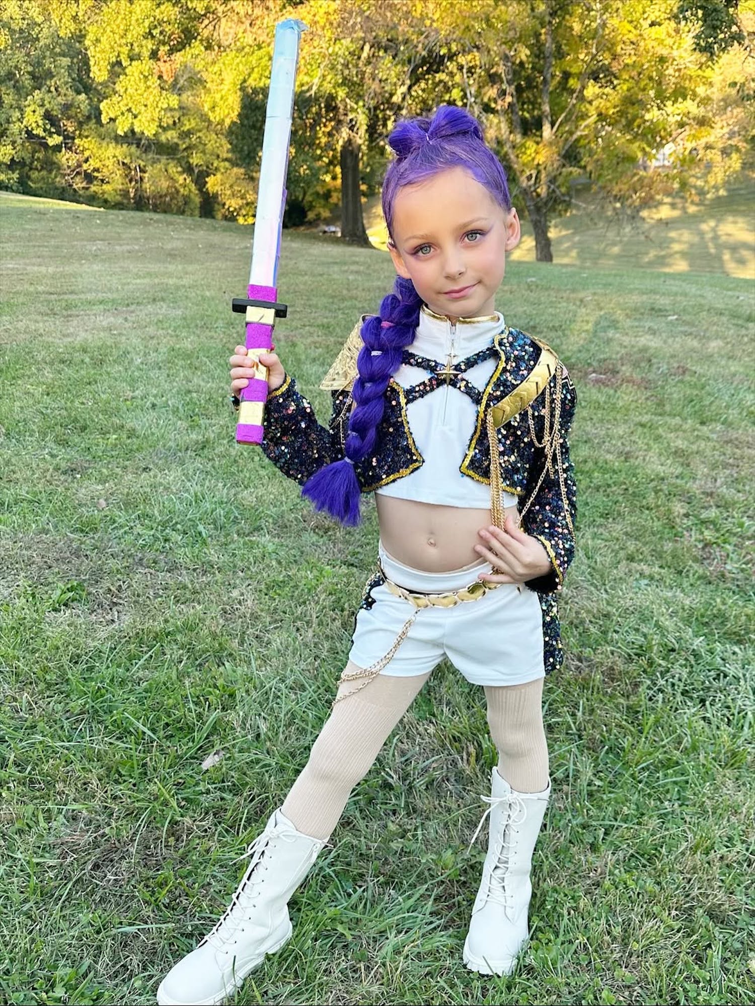 See the Celeb Parents Who Mastered 'K-Pop Demon Hunters' Braid for Halloween