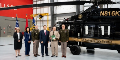 U.S. Customs and Border Protection receives modified Black Hawk from Army in Alabama