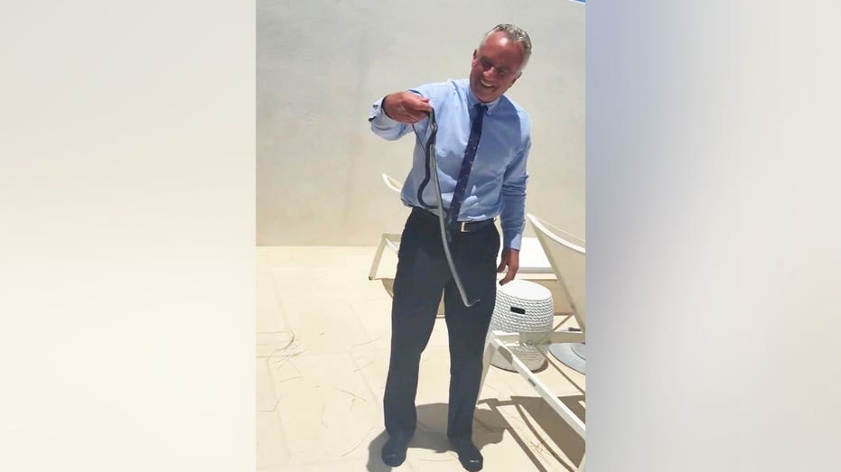 RFK Jr barehands a pair of snakes on Dr Oz's patio in wild video
