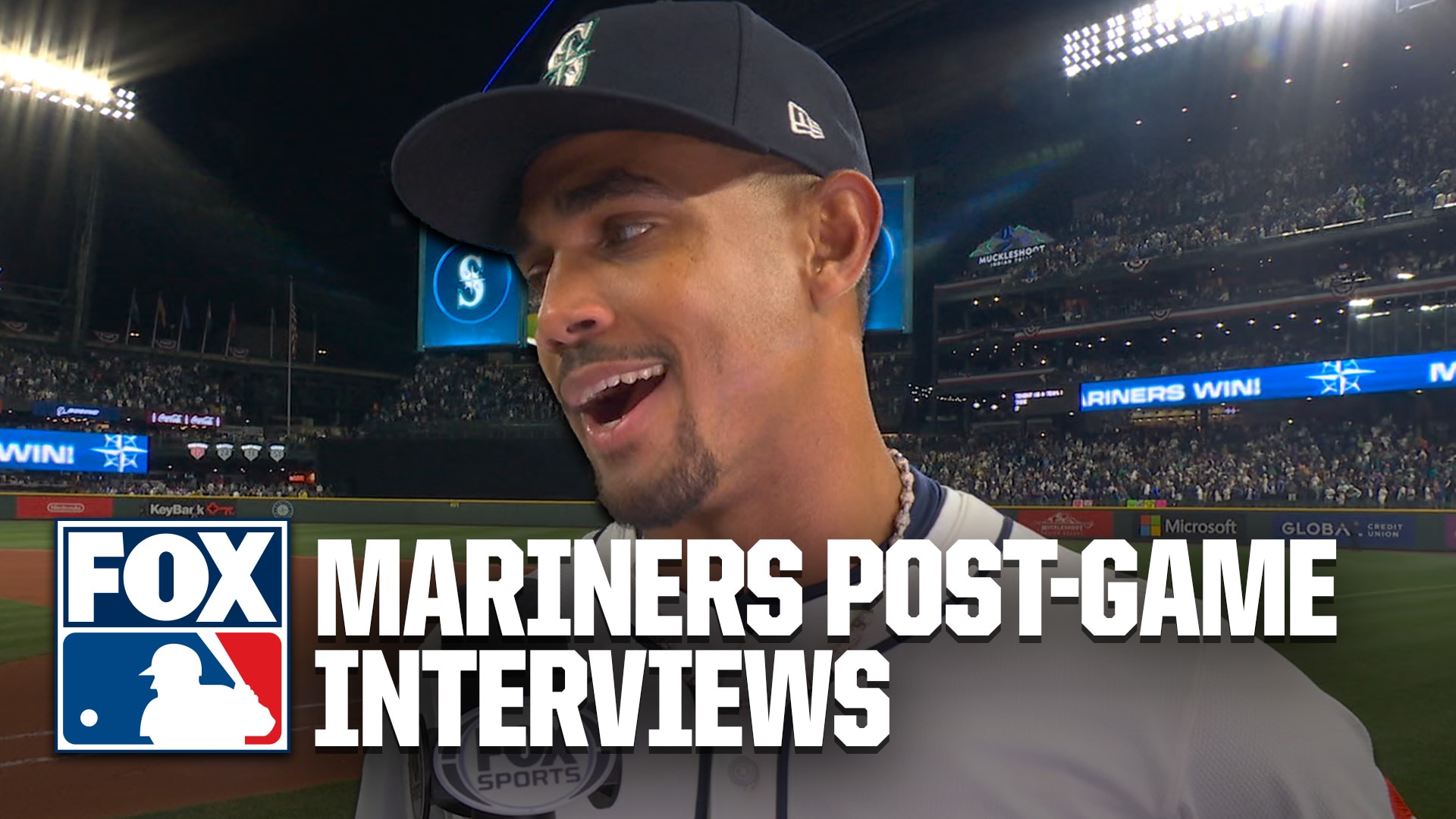Julio Rodríguez, Cal Raleigh &amp; Jorge Polanco on Mariners' long-awaited home playoff win vs,. Yankees